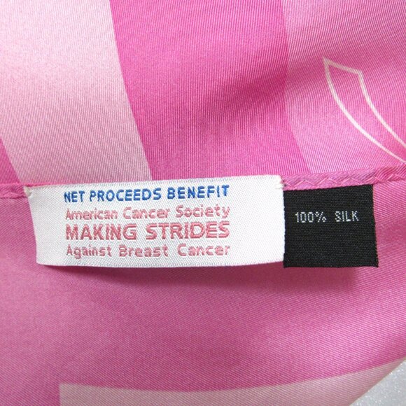 Breast Cancer 100% Silk SCARF Pink American Cancer Society - Picture 5 of 9